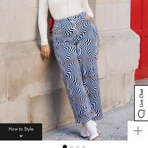 Eloquii wide leg pattern jeans NWOT